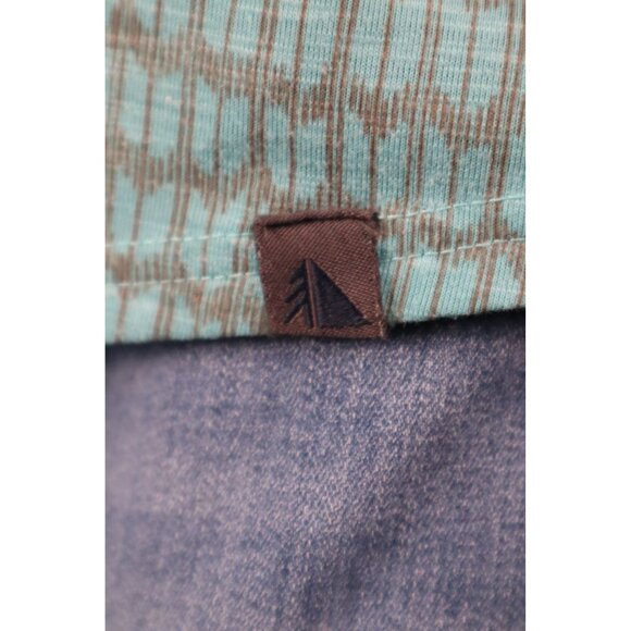 L.L. Bean Women's Turquoise Patterned Short Sleeve Top‎ Size Medium - Picture 5 of 8